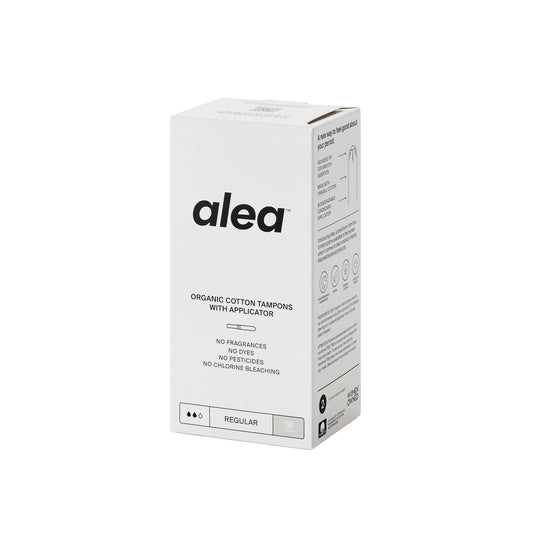 Alea Organic Cotton Tampons with Cardboard Applicator - Regular