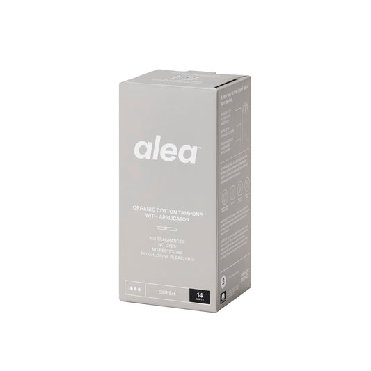 Alea Organic Cotton Tampons with Cardboard Applicator - Super