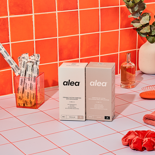 Alea Organic Cotton Tampons with Cardboard Applicator - Regular