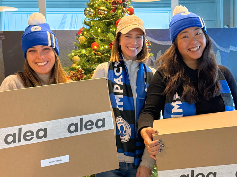 CF Montréal players with Alea boxes