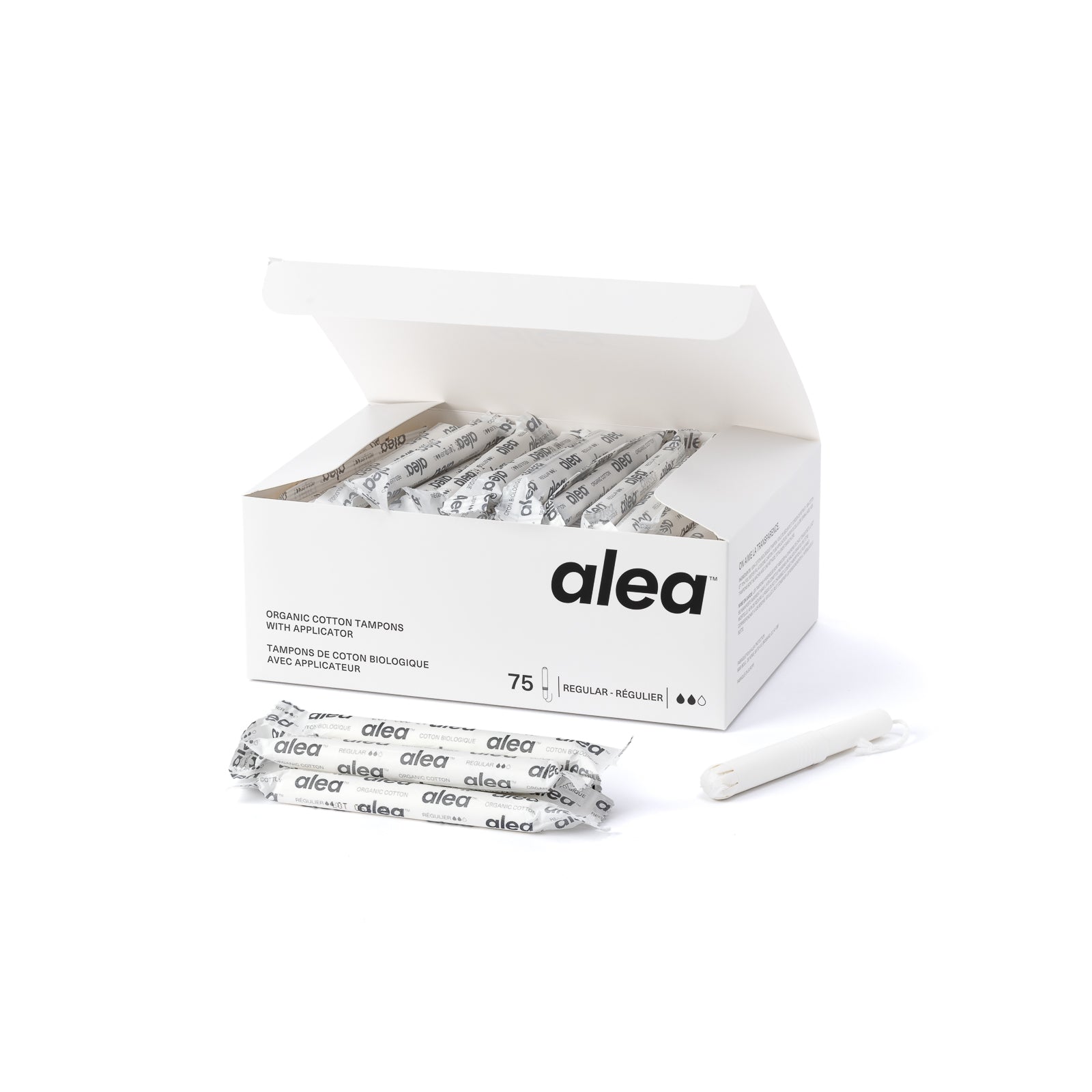 Alea Organic Cotton Tampons with Cardboard Applicator
